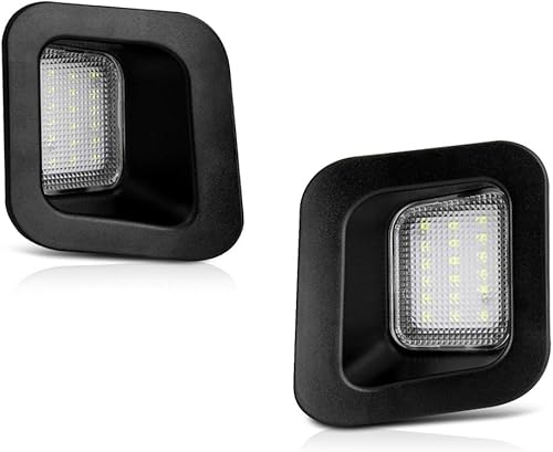 VIPMOTOZ Luz LED completa para placa de matrícula 2003-2018 compatible con Dodge RAM 1500 2500 3500 Pickup, 6000 K blanco diamante, 2 piezas de