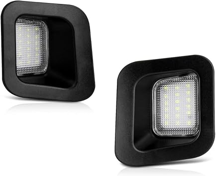 VIPMOTOZ Full LED License Plate Light For 2003-2018 Compatible with Dodge RAM 1500 2500 3500 Pickup Truck, 6000K Diamond White, 2-Pieces Tag Lamp Assembly Replacement