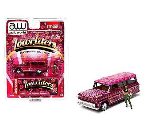 Mini voiture Chevy Suburban Lowrider 1957 Autoworld 1/64 MiJo