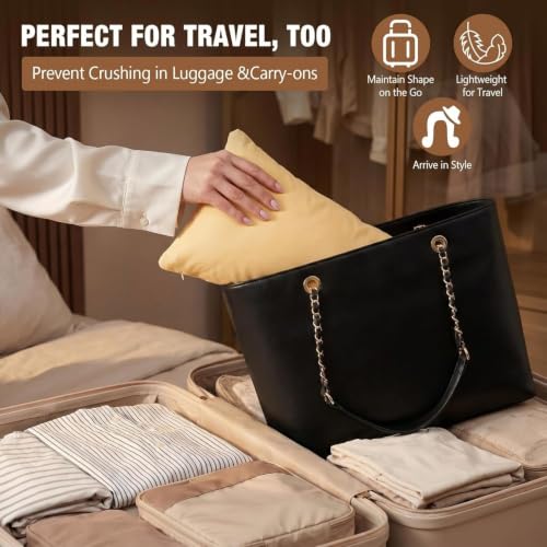 Image of 12 Pcs Purse Insert Pillows Set Fillers to Keep Shape, Six Sizes, Gold