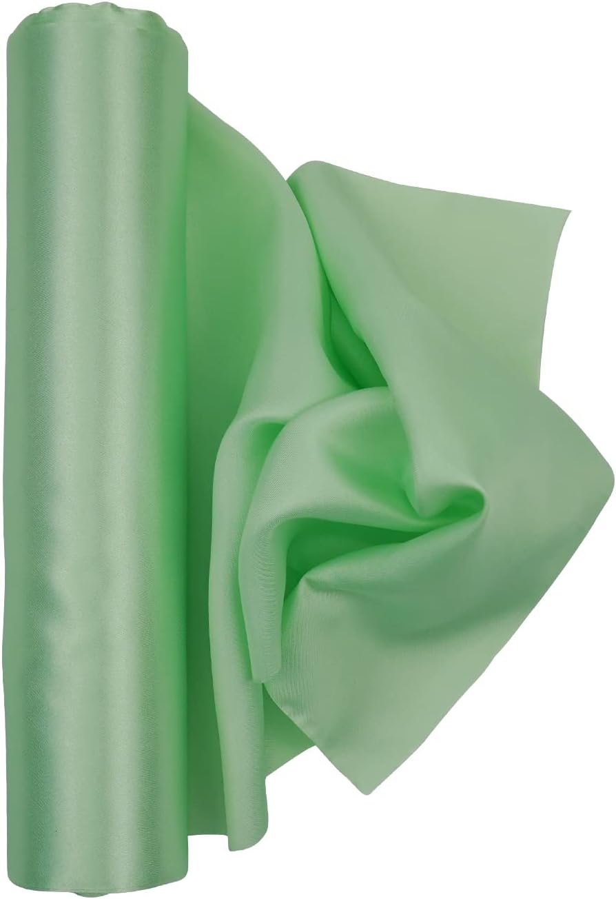 Trimming Shop Aqua Green Satin Fabric Roll, 20m x 29cm