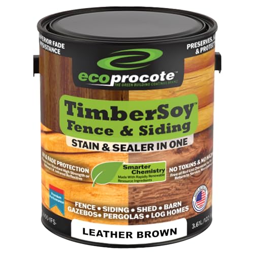 TimberSoy Wood Stain and Sealer in One - Non-Toxic, 1 Gallon, Leather Brown