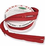 Sullivans Make-A-Zipper Kit, 5-1/2-Yard, Red