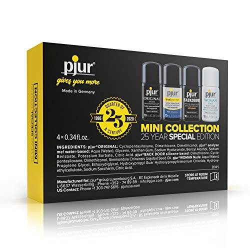 pjur Lubricant Personal Lube Collection for Women, Men & Couples | 4x10ml / 1.4 fl.oz