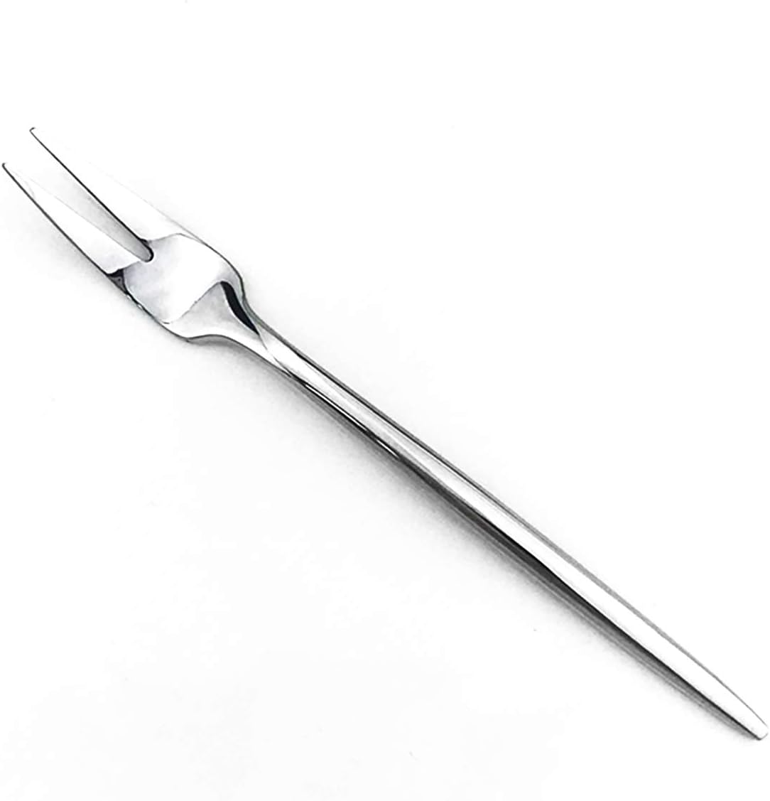 Gugrida 6-piece Dinner Knife Silverware Royal Cutlery Set | Mirror Polishing Elegant 18/10 Stainless Steel Knife | BEST Gift (Silver)