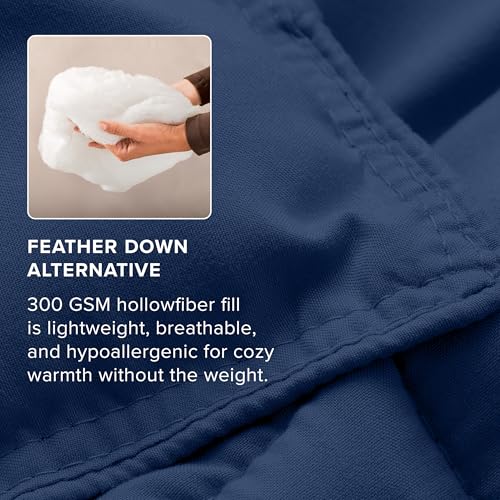 Image of Bare Home Comforter Set - Full Size - Ultra-Soft - Goose Down Alternative - Premium 1800 Series - All Season Warmth (Full, Dark Blue)