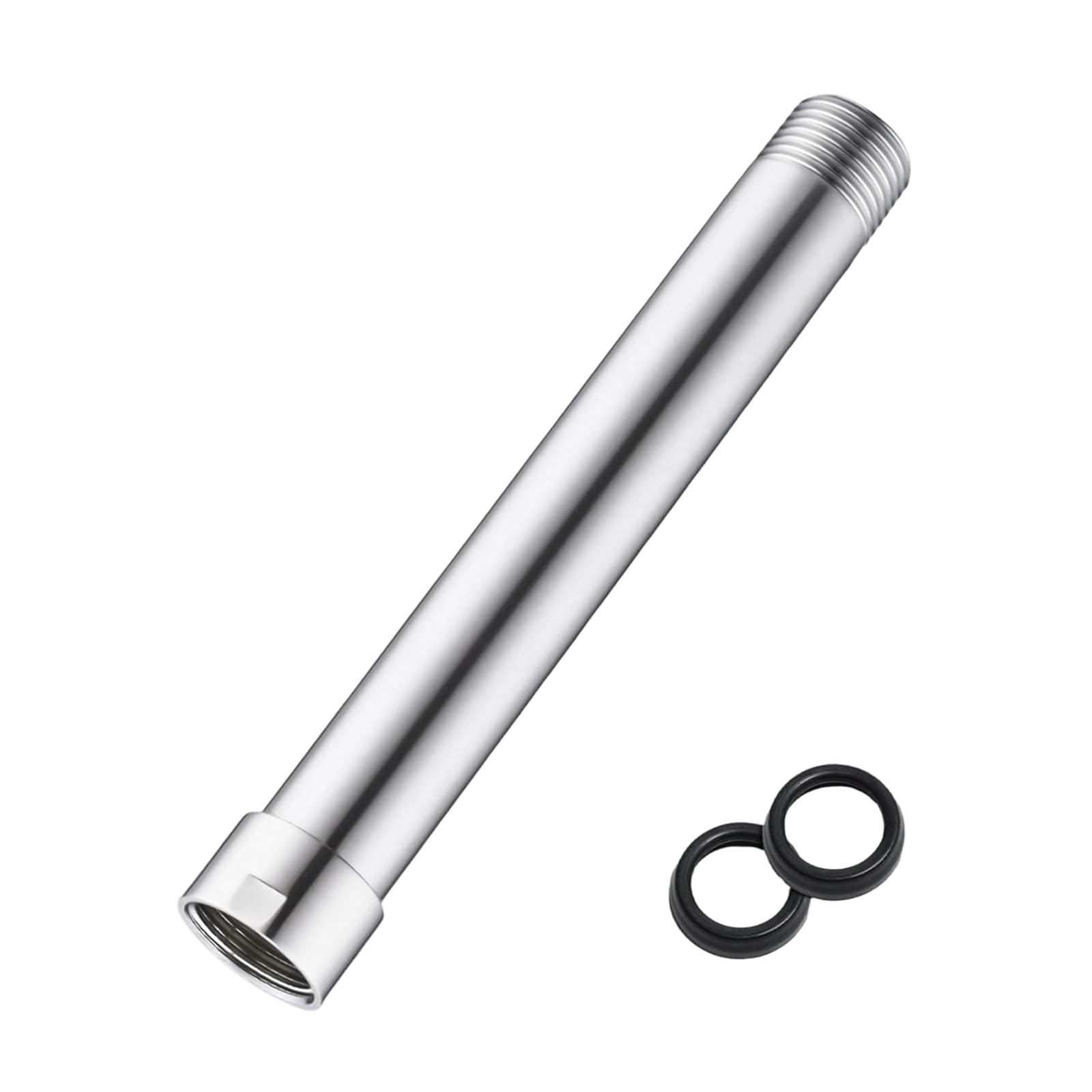 Kalttoy Silver Shower Extension Pipe Extend Tube Shower Extender Extend Pipe Round Showers Head Extension Rod Enduring Round Head Rod Extender