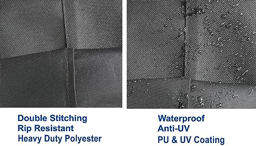 Simple Houseware 40-Inch Heavy Duty Waterproof Square Electric Smoker Grill Cover, Weather-Resistant Polyester #TOP2