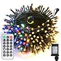 Joomer Color Changing Christmas Lights, 66FT 200 LED String Lights with Remote Timer Dimmable Connectable Fairy String Outdoor Waterproof for Christmas Decoration (Warm White to Multicolor)