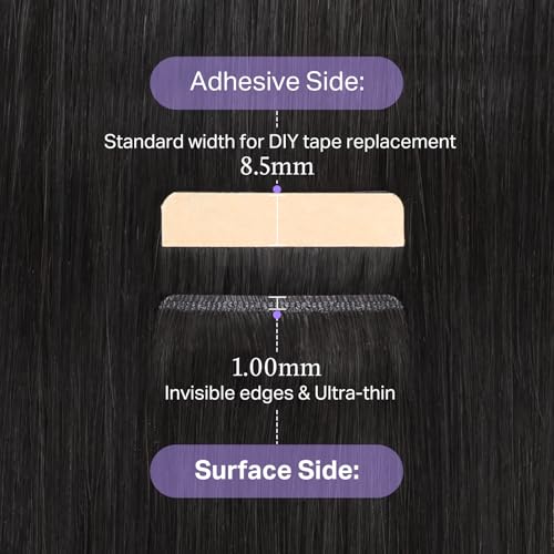 Image of DOORES Genius Tape in Hair Extensions Human Hair, 20 Inch 50g 20PCS