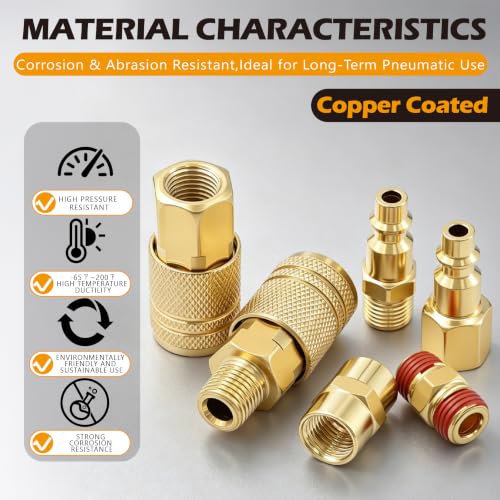 22-Pcs Air Compressor Quick Connect Fittings Kit, 1/4" NPT by Taxutor - Image 4
