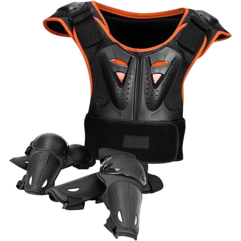 Traje de armadura para moto, rodilleras, protectores de pecho, columna vertebral, equipo de protección para montar en bicicleta