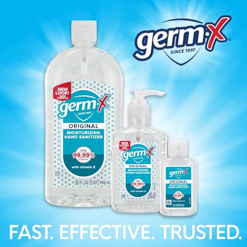 Germ-X Original Hand Sanitizer, Kids Hand Sanitizer, Non-Drying Moisturizing Gel With Vitamin E, Instant And No Rinse Formula, Bulk Mini Travel Size For On-The-Go thumb #8
