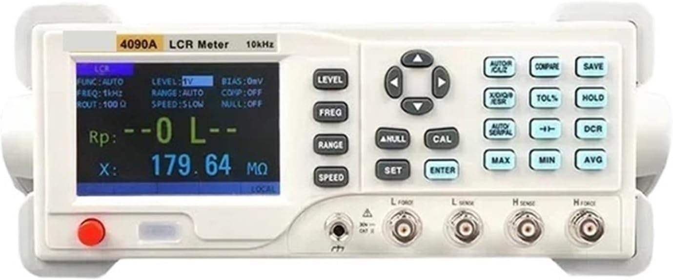 4090 Digital LCR Meter Desktop Capacitance Resistance Impedance Inductance Measure Instrument Electric Bridge Component for Electrical Testing(4091A)