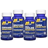 NATURAL STACKS Brain Food Bundle - for Mental Drive, Cognitive Function, Positive Mood & Relaxation* - Brain Supplements for Adults - 240 Total Capsules