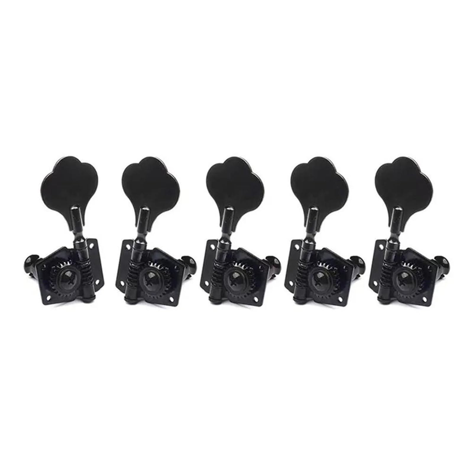 Accesorio De Guitarra Lanzador Afinación Bajo Eléctrico Plateado/negro/dorado Clavijas Guitarra(Black)