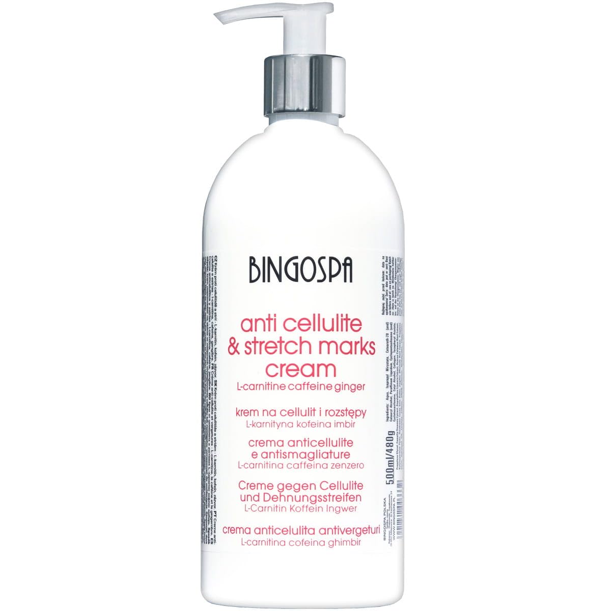 BINGOSPA Körpercreme gegen Cellulite und Dehnungsstreifen, 500 ml