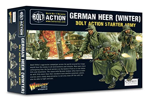 Warlord Games German Heer (Winter) Starter Army - 28mm Scale Plastic Miniatures for Bolt Action Highly Detailed World War 2 Miniatures for Table-top Wargaming
