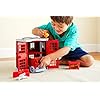 51spgoc2lbl - Green Toys Fire Station Playset - 8 Piece Pretend Play, Motor Skills, Language & Communication Kids Role Play Toy. No BPA, phthalates, PVC. Dishwasher Safe, Recycled Plastic, Made in USA.
