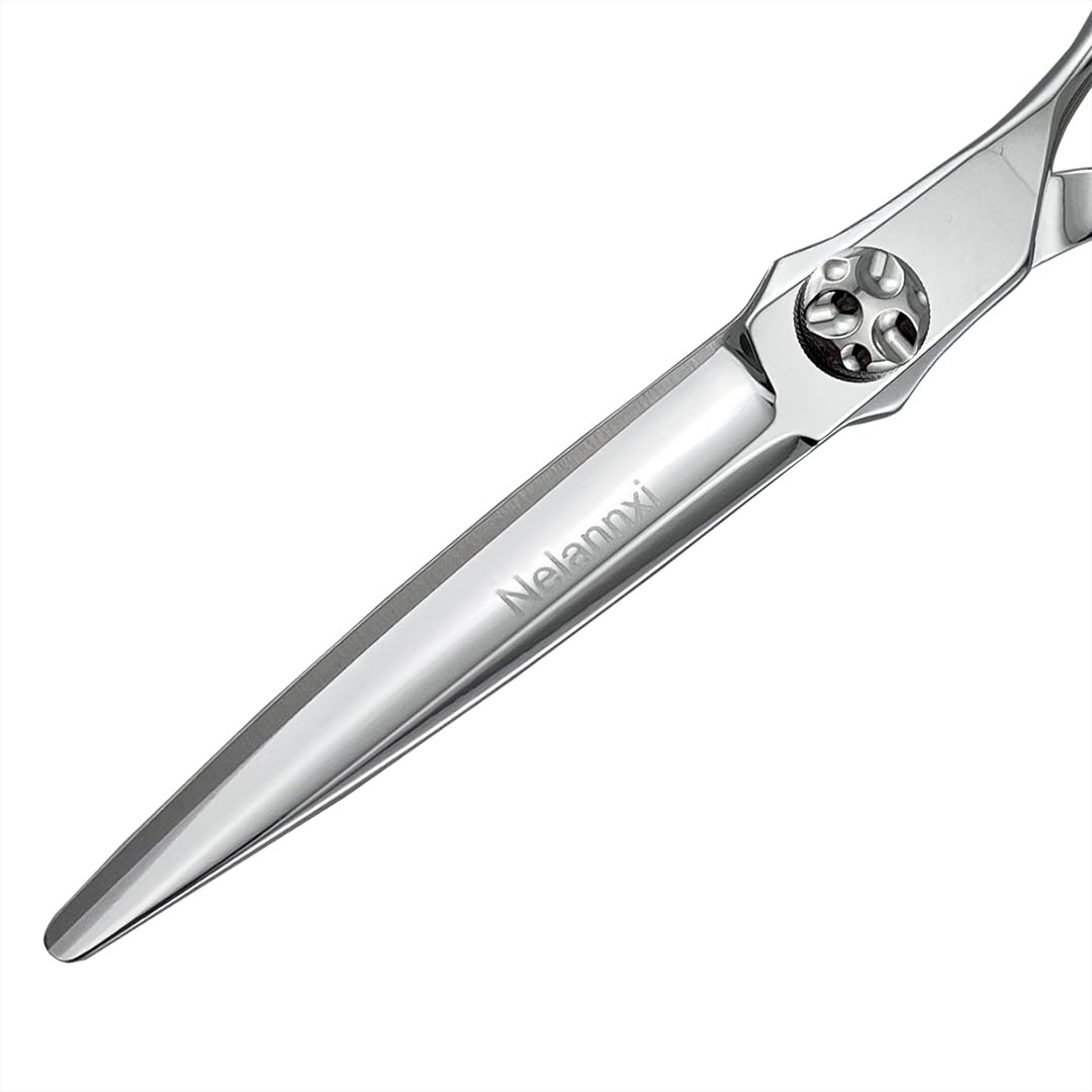 AOLANDUO Forbici da taglio professionali per capelli in acciaio giapponese AICHI, fatte a mano, con design a spigolo/traverso per barbieri da salone