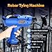 Rebar Tie Gun 8-34mm Rebar Tier Tying Machine Automatic Steel Bar Rod Tying Binding Tool Rebar Binding Tool Rechargeable Handheld Electric Tying Tools-Blue