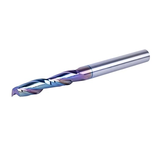 Miniatura 103 de SpeTool Brocas de enrutador en espiral de 1/8 de pulgada para arriba y abajo, vástago de 1/4 de pulgada con revestimiento, fresadora CNC de carburo