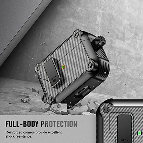 Valkit For Apple Airpods Pro 2Nd Generation Case Cover 2022 With Secure Lock Clip, Hard Shell Airpods Pro 2 Case With Lanyard For Men Women Shockproof Protective Case For Airpods Pro 2,Black #TOP1