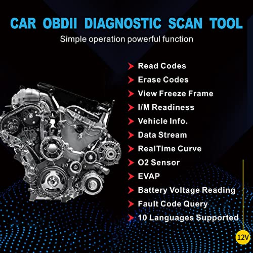 Panlong Obd2 Scanner Code Reader Mini Obdii Diagnostic Scan Tool Erase Code Turn Off Check Engine Light #TOP1