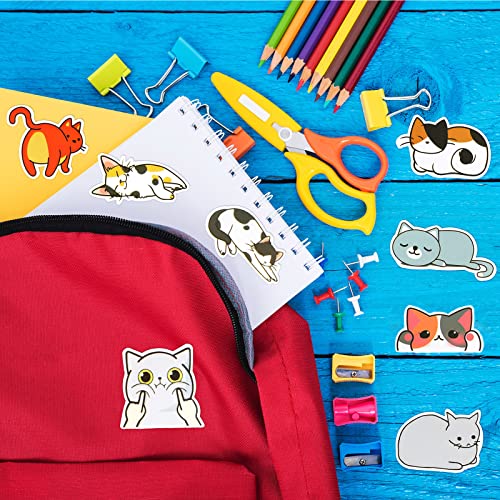 100 Pieces Cute Cat Laptop Stickers Waterproof Vinyl Kawaii Decals For Water Bottles Cartoon Cat Stickers For Decoration Laptop Luggage Skateboard Car Bike Phone Case () #TOP4