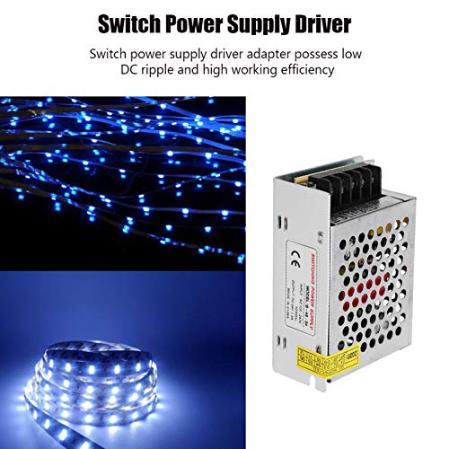 Image of AC to DC Converter, Aluminum Alloy Switch Power Supply Driver Adapter, DC24V LED Screen Strip Light 3D Printer Power Supply(S-48-24(24V /2A /48W)AC100-240V)