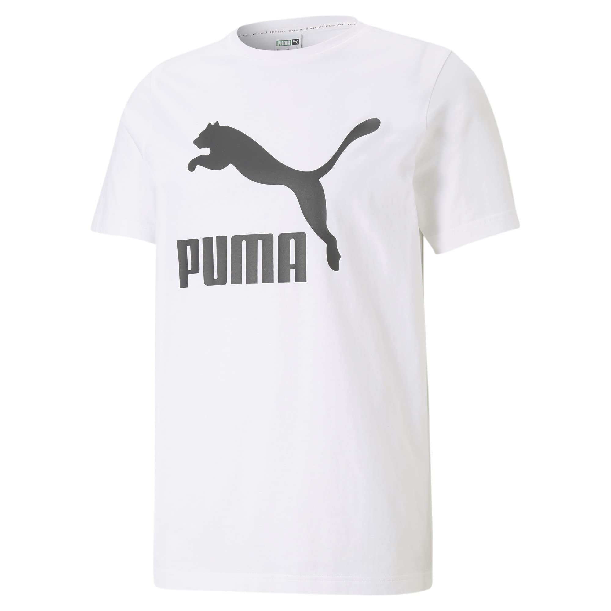 PUMA Klasyczny t-shirt męski z logo, Puma biały, 3XL