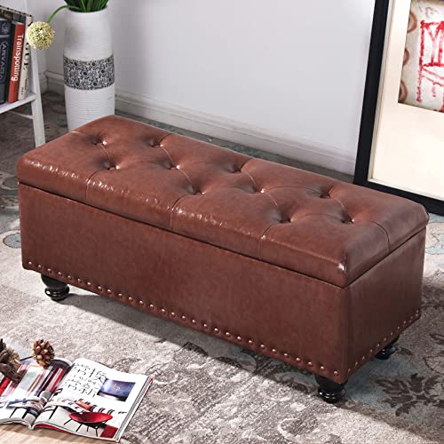 Banc de rangement ottoman en bois, la solution pour une entrée ordonnée