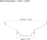 sourcing map 4db CPU hűtőventillátor rögzítő klip, 12cm vezetékes horog PC alaplap radiátor 2