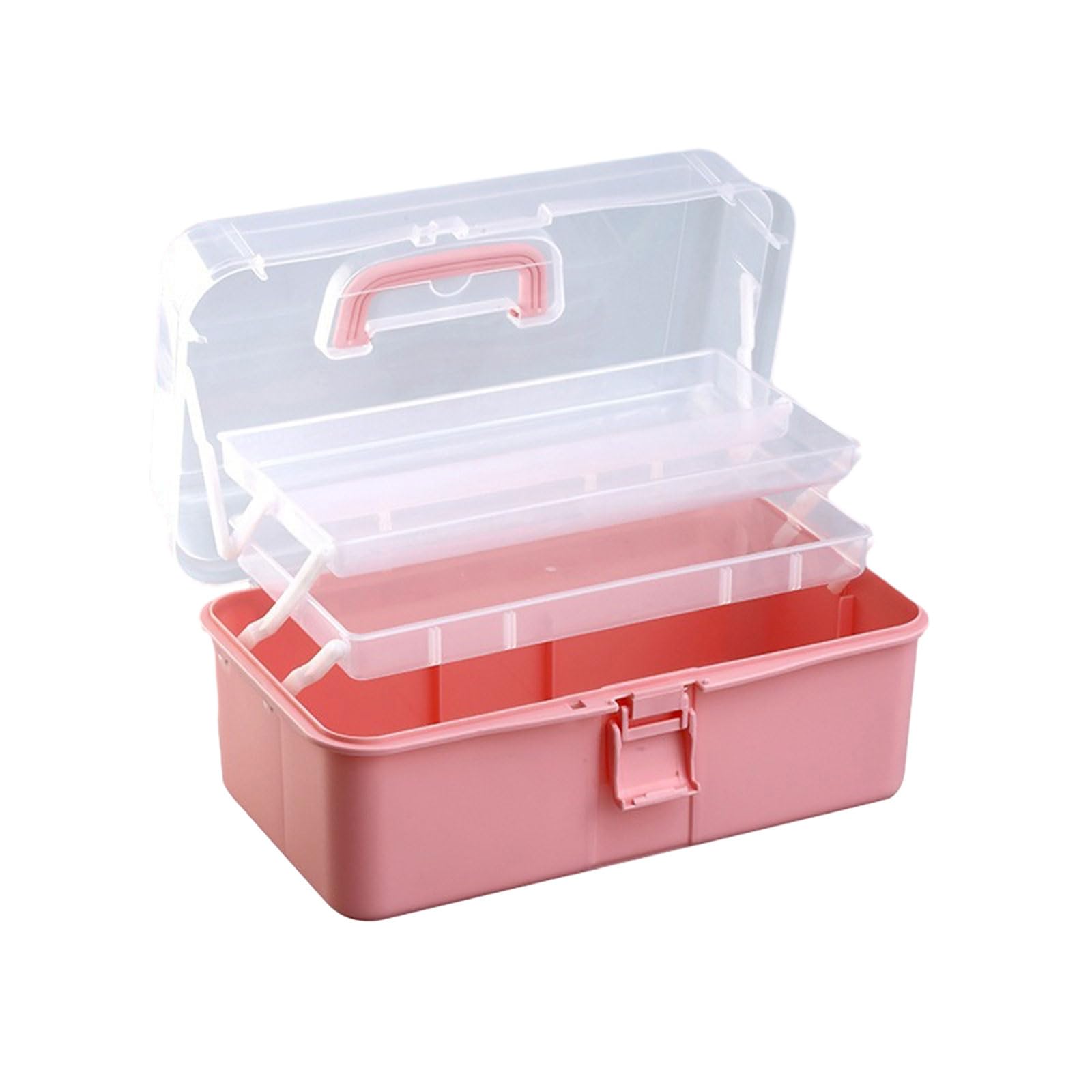 FackLOxc Multifunction Storage Box 3 Layer Case Practical Medicine for School Multifunctional Organizers Three-layer Practical Case