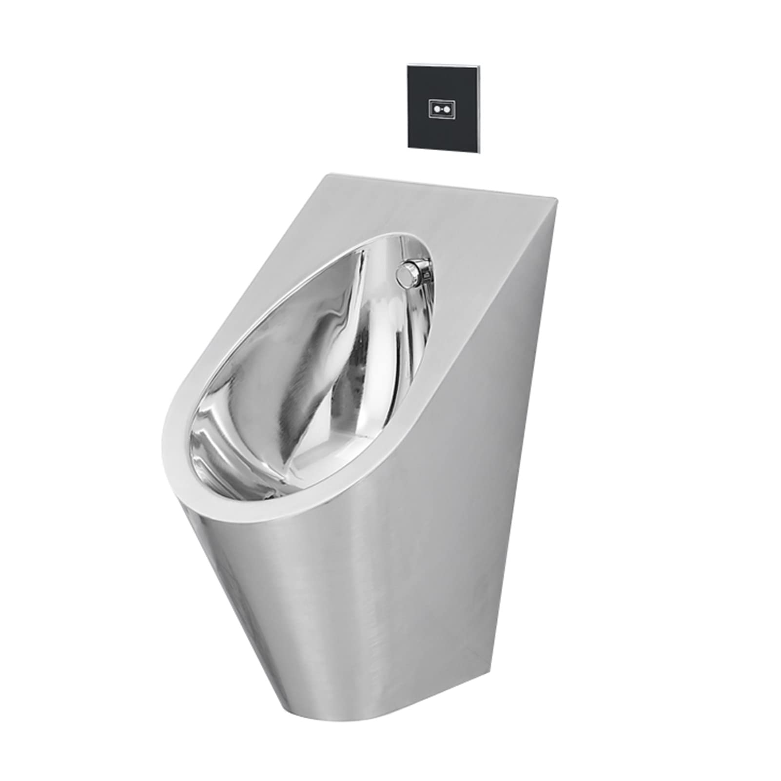 OTQEFTN Wall-Mounted Commercial Flushing urinals, Men's Public Toilet Stainless Steel Induction urinals,Bathroom Urinal Funnel Toilet