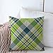 Poszewka na poduszkę piżama w kratę kołdra flanelowa wzór angielski limonka ciemnozielona tekstura morski piękno kolor Wielka Brytania modna poszewka na poduszkę miękka dekoracja poszewka na poduszkę na sofę łóżko krzesło 45 x 45 cm