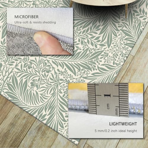 Tapis doux de salon style botanique avec finitions soignées 90x150cm - 6