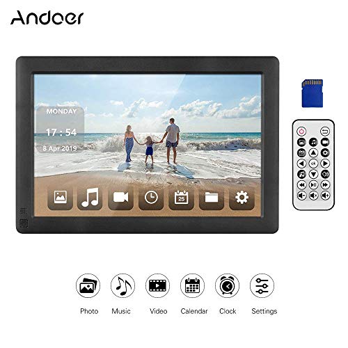 Andoer 10.1 Inch Digital Picture Photo Frame 16:9 IPS Screen 1280X800 HD Resolution