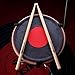 Mugig Drum Practice Pad 12 inch,Classic Stable Pratice Pad with 2 Different Hitting Surfaces, Silent, Damping and Non-slip Drum Pad, Perfect Mimic the Snare Drum Pad (Black & Red)