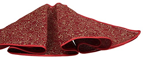 Clever Creations 40 Inch Christmas Tree Skirt Decoration, Large Merry Christmas Mat Holiday Décor, Gold Swirls #TOP2