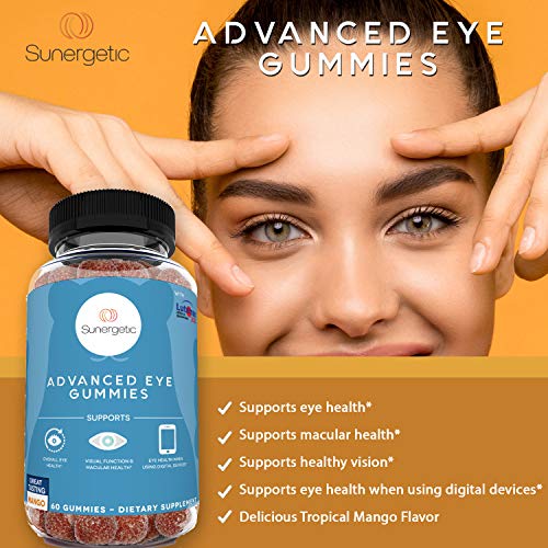 Image of Premium Eye Support Gummies-Lutein Gummies with Zeaxanthin Supports Overall Eye Health, Vision & Macular Health-Clinically Studied Lutein & Zeaxanthin Gummies with Lutemax 2020-60 Eye Gummies