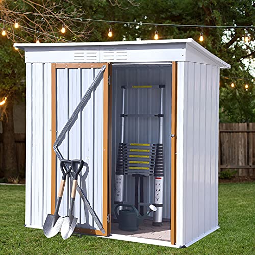 Outdoor Shed 5 x 3 FT Outdoor Storage Sheds,Metal Sheds Outdoor Storage for Patio Lawn Backyard,Perfect to Store Garden Tools,Bike Accessories,Lawn Mower