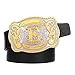 xinqida Fashion Cowboy Belt Buckles for Men Initial Letters A to Z Western Belt Buckle,Gold