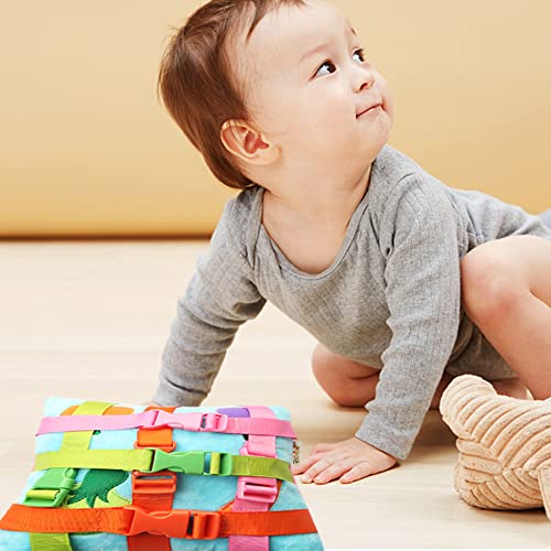 Almofada com fivela | fivela pelúcia para crianças - Brinquedos aprendizagem educação infantil macio