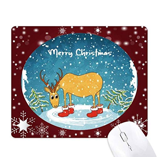 Tapis de souris Noël deer festival flocon de neige grand format tapis bureau hiver