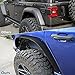YITAMOTOR Flat Front & Rear Fender Flares Compatible with 2018-2024 Jeep Wrangler JL & JLU Unlimited (2/4 Doors), Off-Road Metal Steel Wheel Flares Liner 4 Pcs