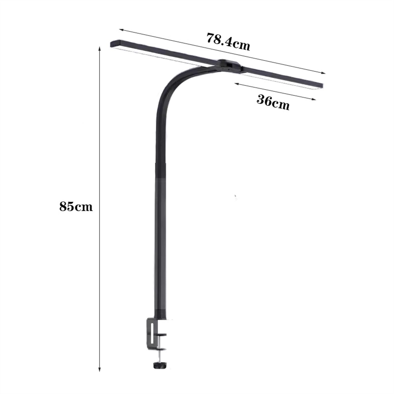 Lampada da Scrivania Morsetto for lampada da scrivania, lampada da scrivania a LED a doppia testa, 10 modalità luce e 10 livelli di luminosità, lampada a collo di cigno flessibile for monitor, lampade