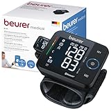 Beurer BC 54 tensiómetro de muñeca con tecnología de inflación, indicador de riesgo en color, detección de arritmias, muñeca 13,5-21,5 cm, con app, transferencia de datos a Apple Health