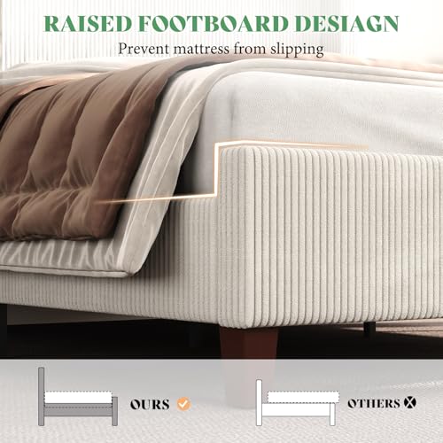 King Size Upholstered Bed Frame for Adults