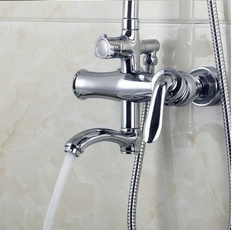 Pomme de douche pluie robinet chromé baignoire ensemble de douche Devonshire